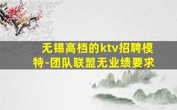 无锡高档的ktv招聘模特-团队联盟无业绩要求